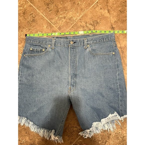 Vintage 90s Levi's 501xx Cutoff Denim Jean Shorts 42 actual 40” Waist Made USA - Picture 9 of 10